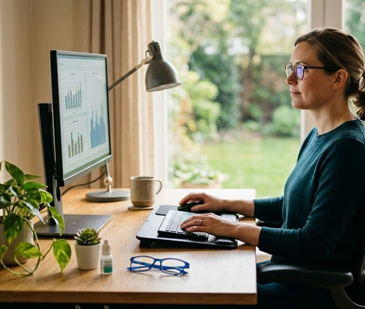 Recomendaciones de ergonomía visual y protección de la vista en oficina