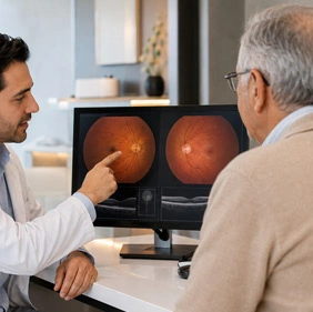 Revisión de agudeza visual y prescripción médica